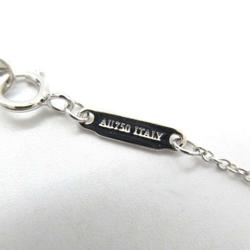Tiffany & Co T TWO Diamond Necklace K18WG - Picture 4 of 6